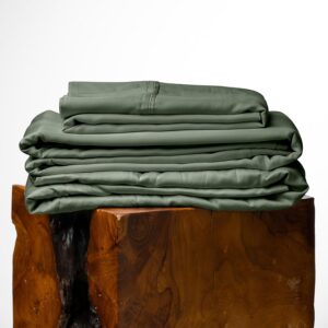 Olive and Crate Eucalytus Sheets